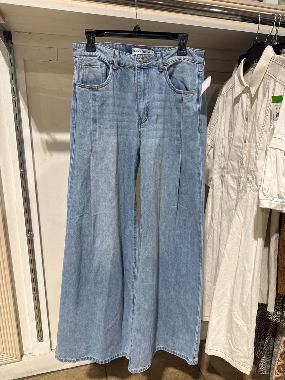 Ranch Dress'n High Waisted Wide Leg Seam Front Jeans